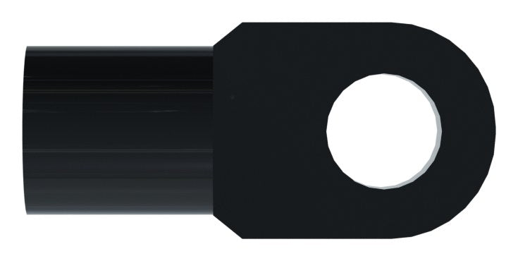 M8 metal eye end fitting for a gas strut, for bolt-through mountings