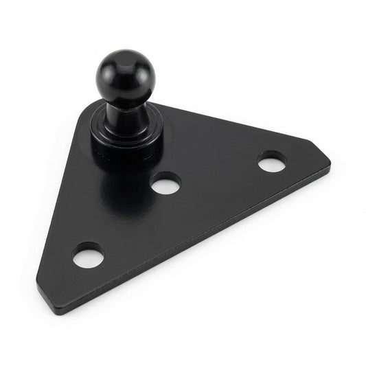 Flat mounting bracket with 10mm ball stud, cropped